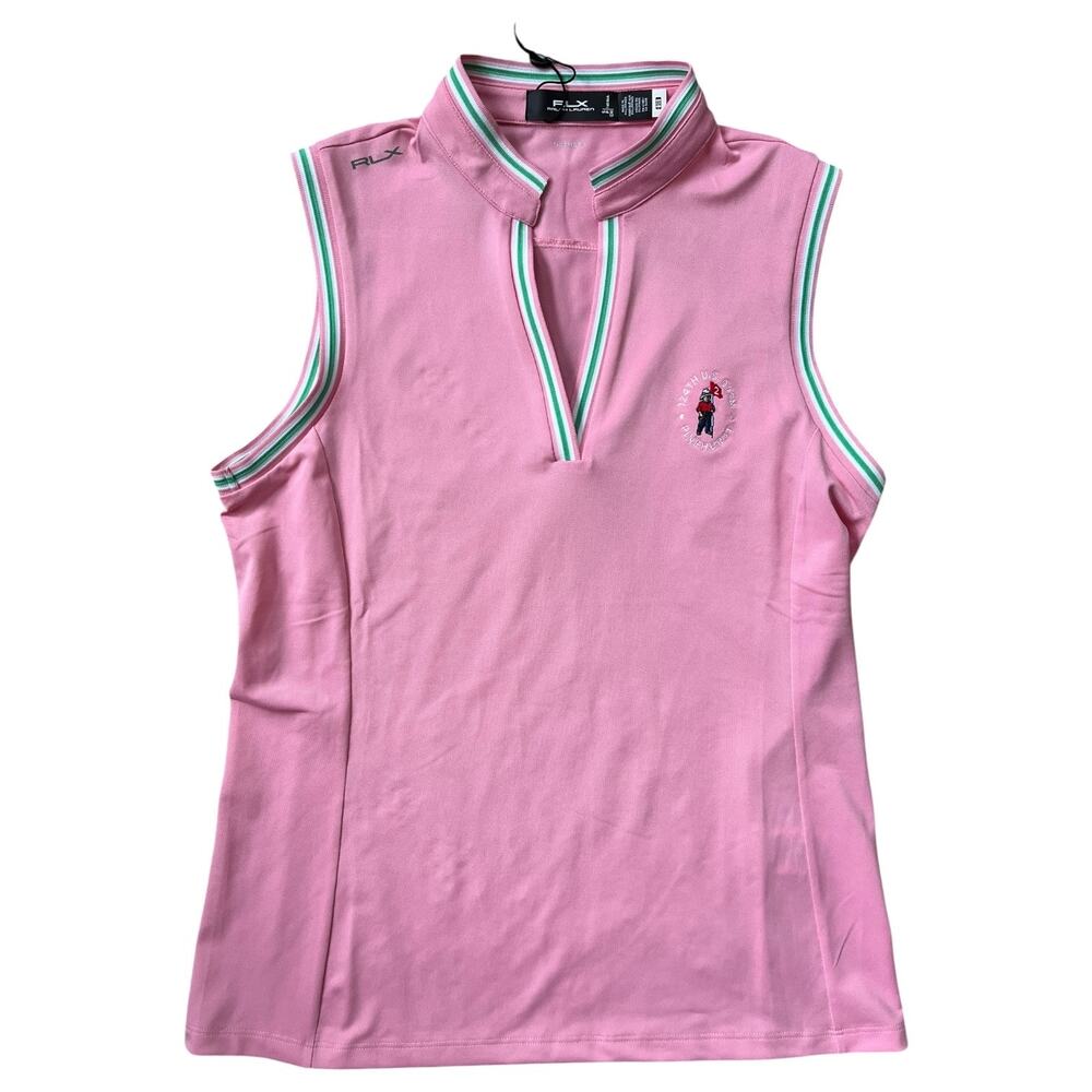 RLX Ralph Lauren 124th US Open Pinehurst Sleeveless Shirt Pink Women's Small NEW